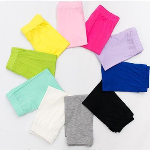 New Summer Korean Childrens Underpants Girls Seven-minute Pants Modal Quality Cotton Candy Pants