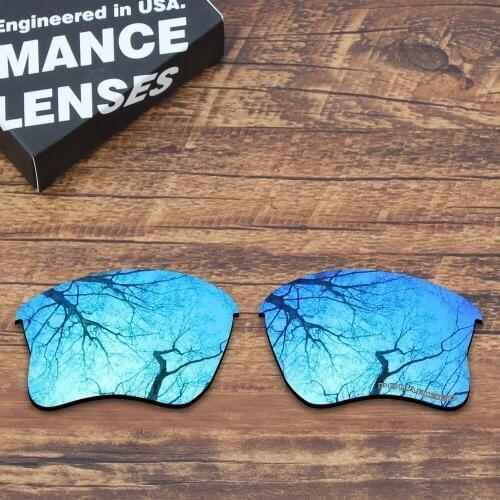 ToughAsNails Resist Seawater Corrosion Polarized Replacement Lenses for Oakley Flak Jacket XLJ Sunglasses Blue Mirrored