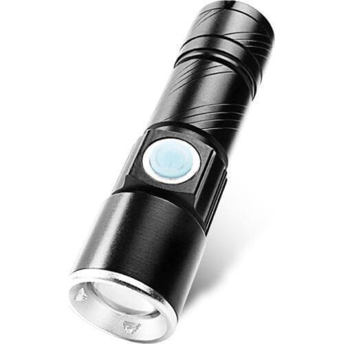 Portable Mini USB Rechargeable Flashlight Multifunctional Torch Waterproof IPX6 for Outdoor Night Riding/Camping/Emergency