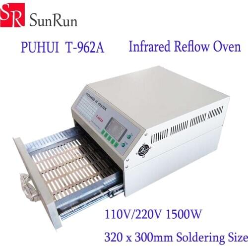 PUHUI T-962A Infrared IC Heater T962A Reflow Oven BGA SMD SMT Rework Sation T 962A Reflow Wave Oven