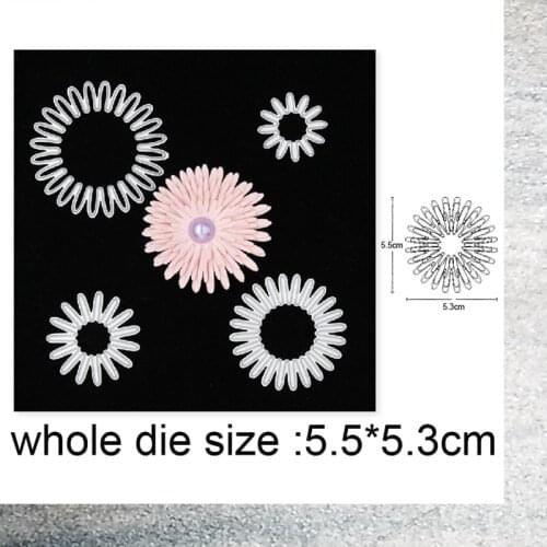Craft dies 4pcs Flower Petal Frame Metal Cutting Dies Stencils Dies for DIY Scrapbooking dies Album Paper Card Embossing Die Cut