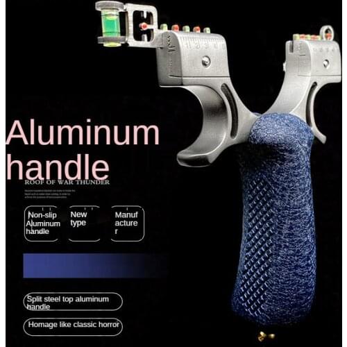 New Powerful Stainless Steel Slingshot Hunting Slingshot Uses Flat Rubber Bands For Outdoor Shooting Handheld Bow