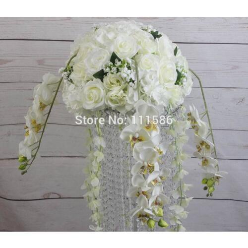 SPR -high-grade-10pcs/lot wedding road lead artificial wedding table flower center flower ball decoration