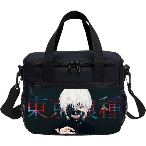 Tokyo Ghoul Lunch Bag For 2 Person 3D Printing Japan Cartoon Anime Cooler Bag Insulated Thermal Picnic Lunchbox