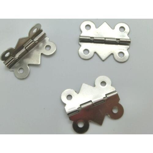Free Shipping-50pcs Door Butt Hinges(rotated from 90 degrees to 210 degrees) Silver Tone 4 Holes 20mm x 17mm M01117-1