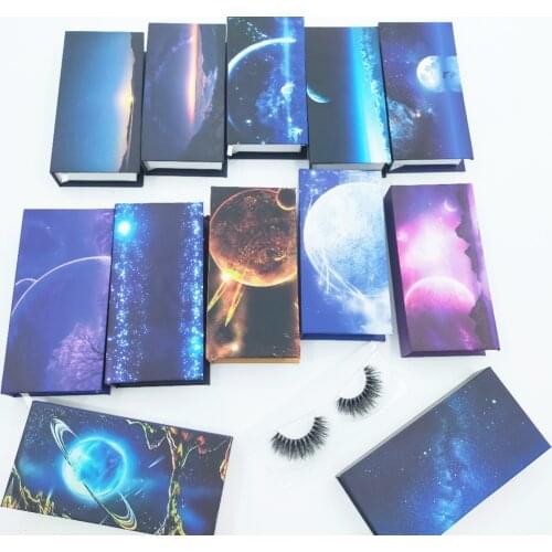 Wholesale Starry Sky Series 13 Colors Eyelash Packaging Box Lash Boxes Packaging Custom Mink Eyelashes Package Storage Case