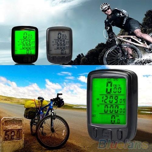Bicycle Cycling Computer LCD Odometer Waterproof Backlight Bike Cycle Speedometer