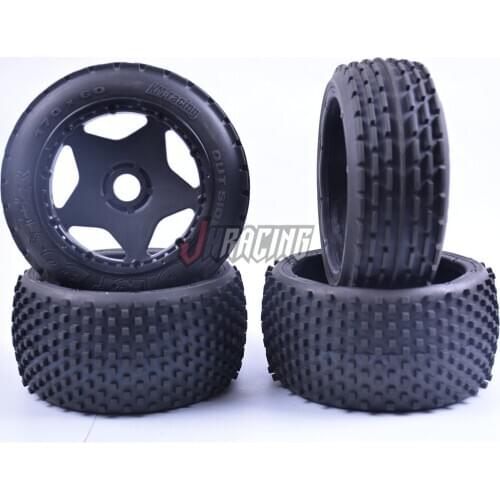 High-strength classic five-star wheel tire assembly for 1/5 ROVAN ROFUN KM HPI BAJA 5B