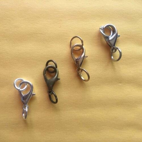 Lobster Claw Clasps Swivel Snap Jewelry Making Open Jump Rings Trigger Hook Beads Crimp Spring Snap Cord Texture Chain Connector