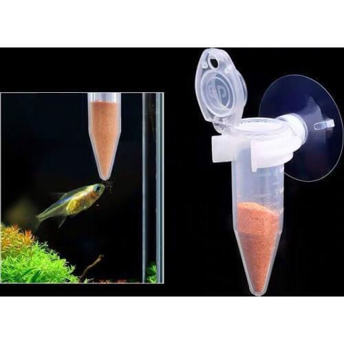 2 Pcs/lot Small Tropical Fish Feeder Shrimp Particle Food Automatic Slow Feeding Avoid Waste Aquarium Family Fish Tank E11477