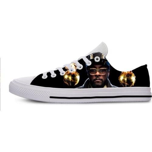 2019 Hot Cool Fashion Pop Funny New Summer High Quality Sneakers Handiness Casual Shoes 3D Printed For Men Women Will.I.Am