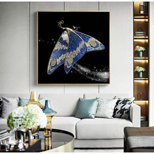 Abstract Flying Butterfly Animal Nursery Canvas Art Wall Painting Posters and Prints Decorative Picture Modern Kids Room Decor
