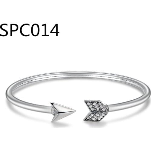 SPC1 925 Sterling Silver Fashion Simple Thai Silver Twist Rope Cuboid Bangle Open Cuff Bracelets For Women Jewelry