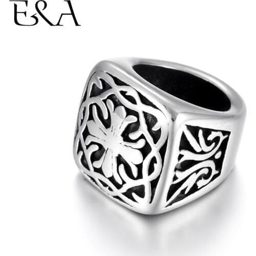 Stainless Steel Large Hole Beads Ring Shaped with Cross Slider Charms for 8mm Leather Cord Bracelet Making DIY Jewelry Supplies