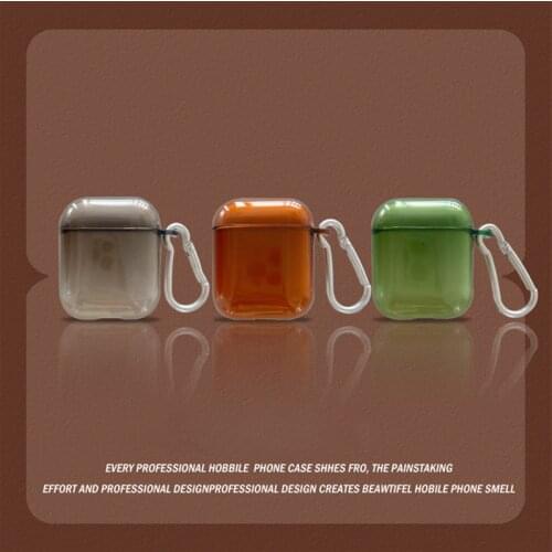 Soft Case Cover for AirPods Pro Full Protective Transparent Earphone Accessories For AirPod 2 & 1 Case TPU with Keychain