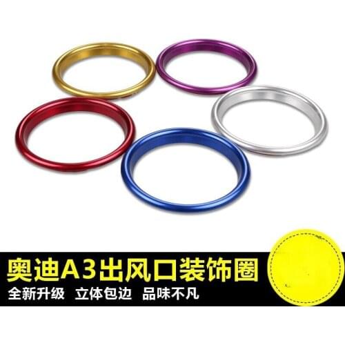 Air Conditioner Outlet Decoration Inside Ring For Audi A3 S3 Q2L Center Console AC Vent Frame Cover Trim