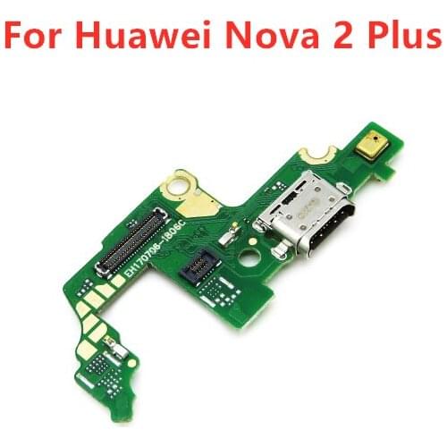 For Huawei Nova 2 Plus USB Charger Port Dock Connector PCB Board Ribbon Flex Cable Charging Port Component Replacement Spare P