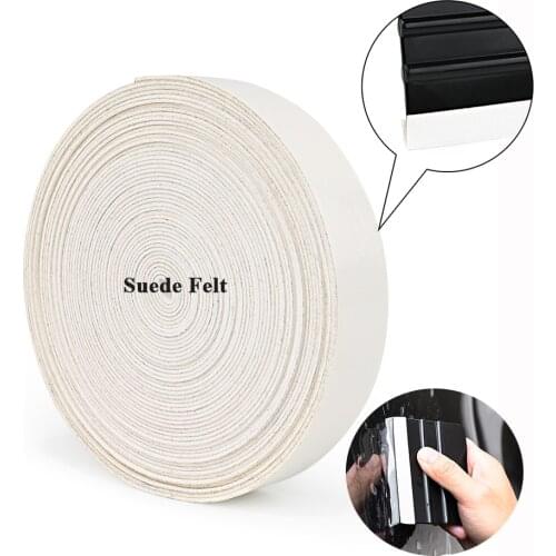 FOSHIO 10m/roll Vinyl Film Wrapping Squeegee Protective Cloth Waterproof No Scratch Suede Felt Window Tint Scraper Cloth Edge