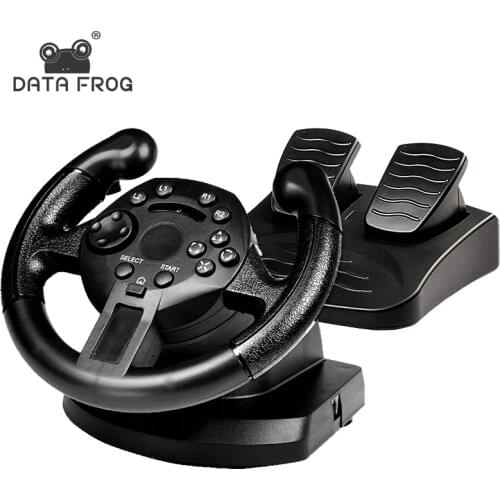 Data Frog Racing Game Pad 180 Degree Steering Wheel Vibration Joysticks For PS3 Game Remote Controller Wheels Drive For PC