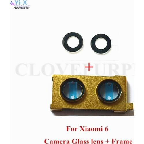 1Set Rear Back Camera Glass Lens with Frame Holder Repair Parts for Xiaomi 6 MI 6 Mi6 M6