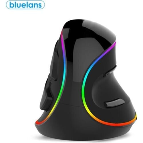 NEW Vertically Wired 6 Buttons 4000 DPI PC Optical Mouse Ergonomic Design Reduce Wrist Fatigue With RGB LED light