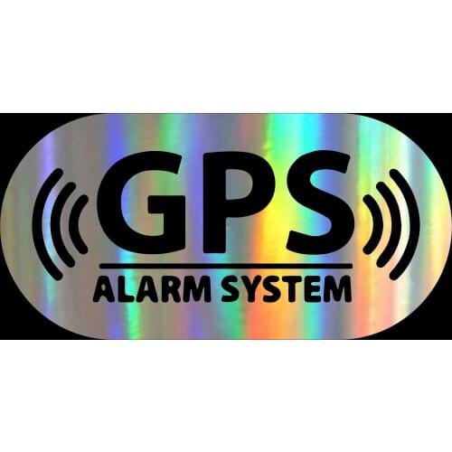 Creative Classic GPS Alarm Car Bumper Sticker Pvc Personality Auto Shape Decorative Door Body Window Decal Accessories14cm*7cm