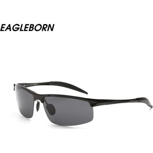 2021 Men Polarized Sunglasses Knight Men Aluminum Magnesium Alloy Driving Mirror Sunglasses For Men UV400 lithe Eyewear Ride