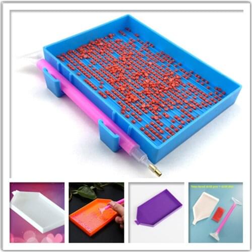 New 5D DIY Diamond Painting Tool Tray Diamond Embroidery Accessories Large Capacity Big Drill Plate Plastic Big Tray gift
