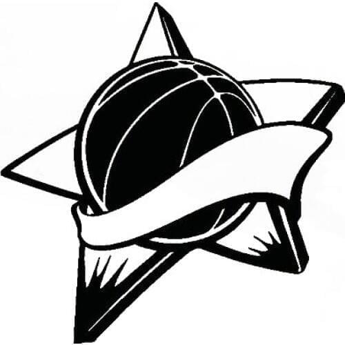 Auto Car Sticker Decal Basketball Ball Sports Fan Art Bumper Decor Pattern Front Windshield Cool Decals Removable L540