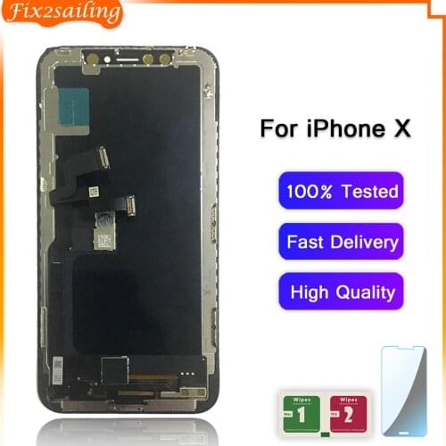 New 1:1 OEM Quality OLED/TFT For iPhone X LCD display Replacement With Face Recognition Free Shipping For iphone X LCD