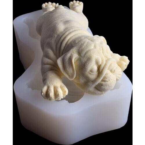 New 3D sand dog mousse chocolate cake mold, super 6 inch dog gel DIY baking decorating silicone gel molds WMJ-924