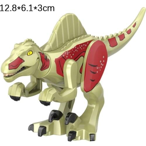 Single Sale Animal World Jurassic Dinosaur Series Spinosaurus Brachiosaurus Triceratops Building Blocks Bricks Toys Gifts