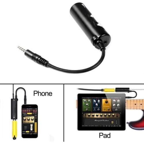 New Guitar Interface Converter For Phone iPad Guitar Pedal Effects Tuner Link Line Guitar Accessaries Guitar Link Cable Adapter