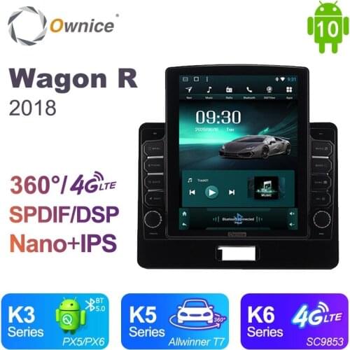 PX6 Android 10.0 DSP 4G+64G Car Radio Multimedia Video Playe For SUZUKI WAGON R 2018 Tesla style GPS Navigation BT 5.0 autoradio