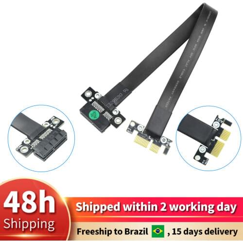 R11SF Riser Card PCI Express PCIe 3.0 x1 for Mining Graphics Card Ribbon Cable Extension Extender PCI-E 1x to 16x No Power Cable