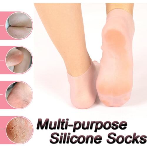 2021 New Silicone Foot Care Socks Anti Cracking Moisturizing Gel Heel Socks Cracked Foot Skin Care Protectors Spa Use