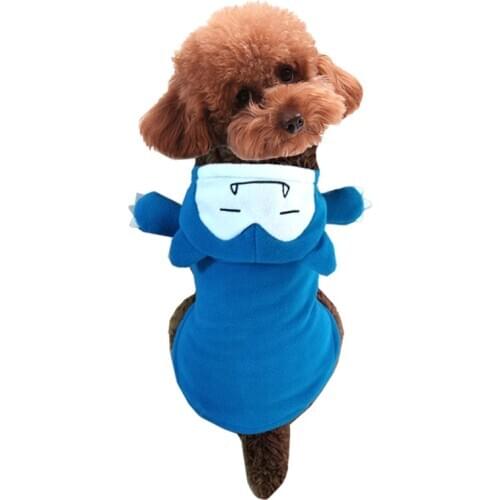 Lovely Pokémon Clothes Winter Pet S/M/L Hoodie Coat Jacket Warm Blue Big Pets Costumes Outfit For Golden Retriever Dog Teddy NEW