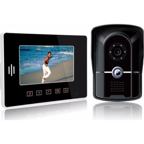 SYSD 7'' Wired Video Doorbell Intercom IP55 grade Waterproof Infrared Camera Home Security System IR Night Vision
