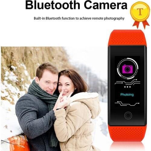 Factor New Blood Pressure bluetooth camera Smart Bracelet Heart Rate Wristband IP68 Sport Watch with USB Charging pk mi band 2 3