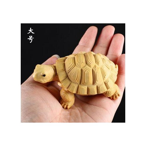 Statuette Home Buxus microphylla Wood carving handicraft decoration hand jewelry rich Chinese wood turtle