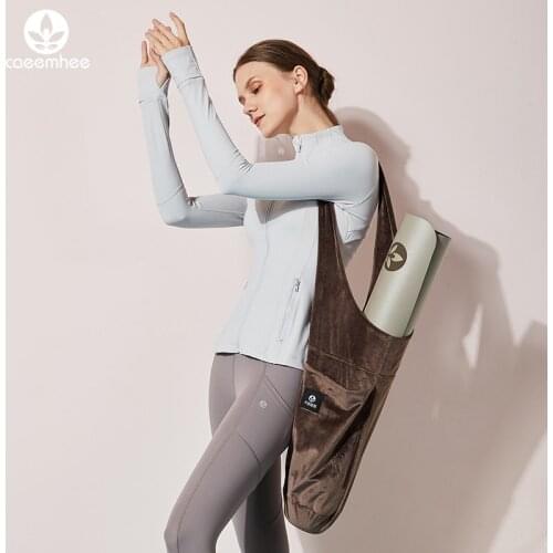 CAEEMHEE Yoga Bag Yoga Mat Storage Backpack Dutch fleece Suede Shoulder Multi-function Large Capacity Yoga Bag