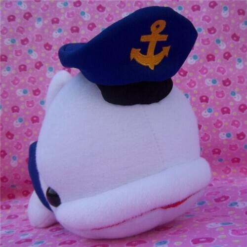 Navy design whale doll about 23cm plush toy birthday gift b4861