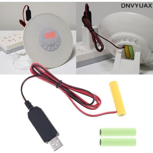 LR03 AAA Battery Eliminator USB Power Supply Cable Replace 1 to 4pcs AAA Battery