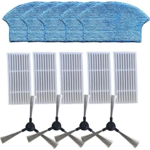 Robot Vacuum Cleaner HEPA Filter Side Brushes mop for midea VCR03 VCR01/VCR12 Robot Vacuum Cleaner Brush Parts Accessories