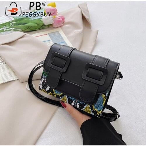 Fashion Women Patchwork Snake Print Design Luxury Hand Bag Female Travel Crossbody Bags Casual Ladies Shoulder Bags