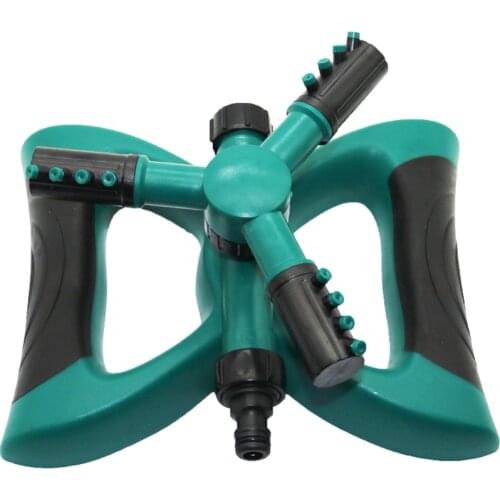1 Pc 360 Degree Circle Rotating Water Sprinkler Grass Lawn Automatic Three Arm Watering Sprinklers Garden Irrigation Nozzles