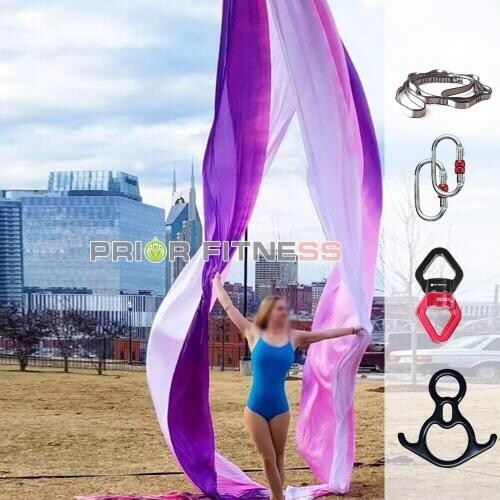 2020 12Yards 11M Aerial Silk Set High Quality Gradational Colors Aerial Yoga Anti-gravity for yoga training Yoga for sporting