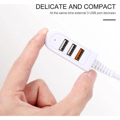 30cm 3 Port USB Multi-function 3A Charger Converter Extension Line Multi-port Hub Multi-port HUB Hub Mini Usb Mini-USB