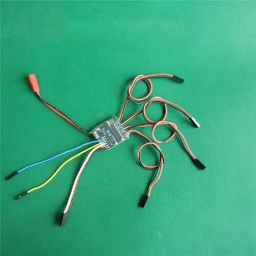 4CH Dual Way Brushed ESC 1.8A 6V-10V 2S Bidirectional Electronic Speed Controller BEC for RC Control Model Repair Parts