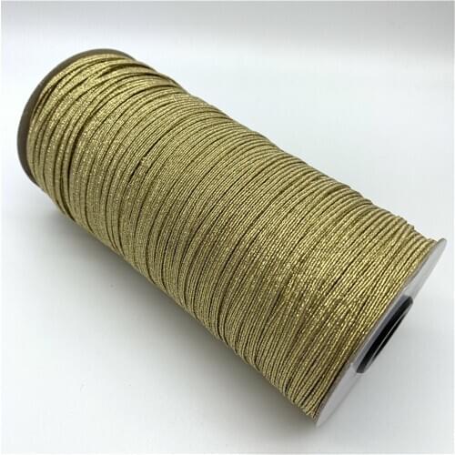 3mm 6mm 10mm 5yards/Lot Golden High Elastic Sewing Elastic Band Fiat Rubber Band Waist Band Stretch Rope Elastic Ribbon